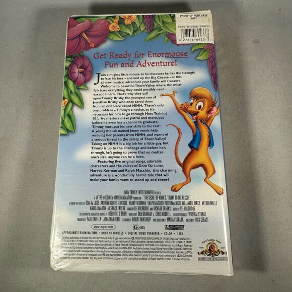 The Secret Of NIMH 2 Timmy To The Rescue VHS 1998 Dom DeLuise MGM Family - Picture 2 of 3